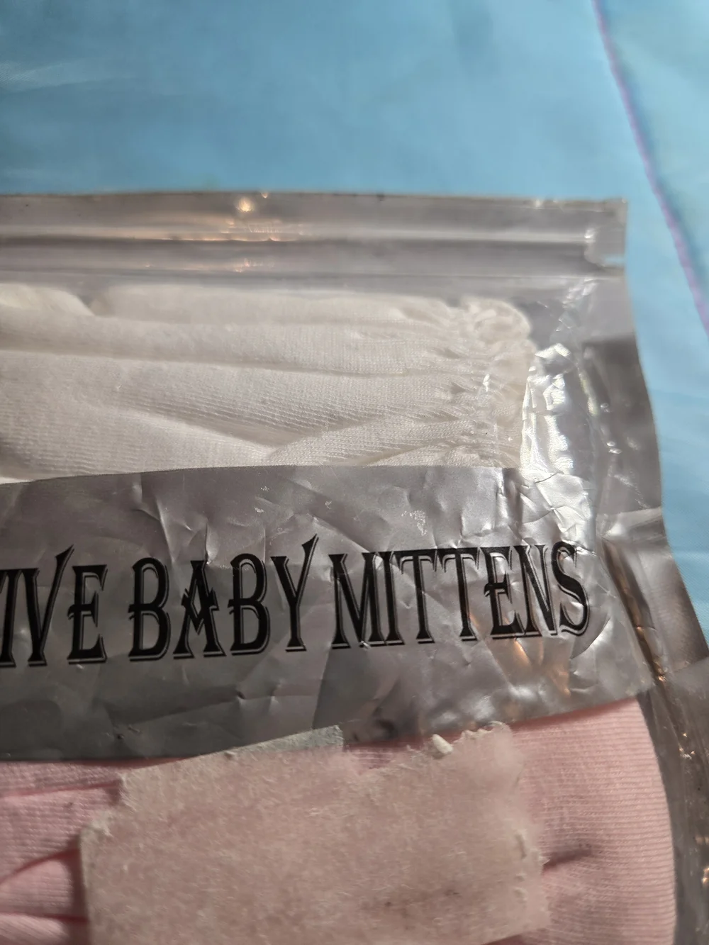 Rative Baby Mittens Pink And White New Open Pack 100%cotton